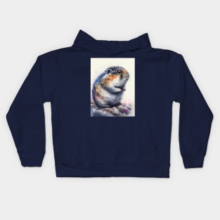 Arctic Lemming - Watercolor Paint Kids Hoodie